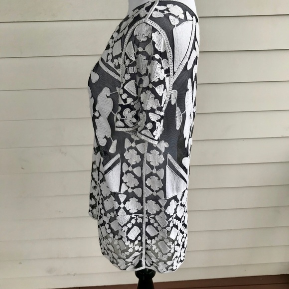 Anthropologie Everleigh Rococo Sheer Tee Shirt - Picture 5 of 6